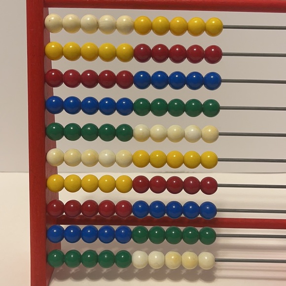 Kids Wooden Bead Abacus Educational Math Counting 100 Colorful - Picture 3 of 8